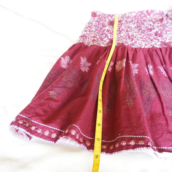 100% Cotton Flowing Boho Flowy Flowery Festival Skirt - Picture 5 of 5